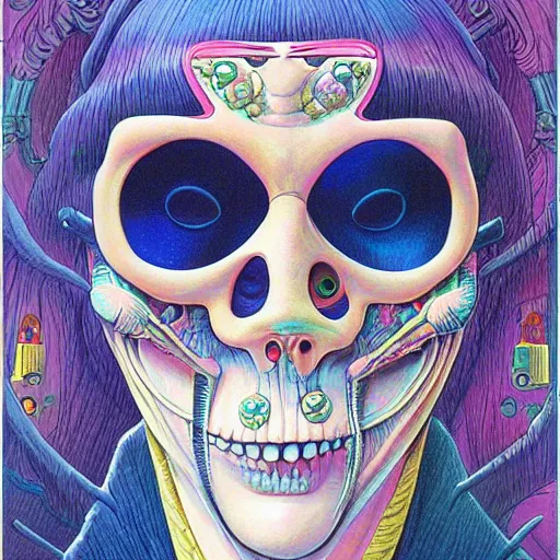 Prompt: original jean giraud digital art painting, pastel goth aesthetic, kawaii, creepy, highly detailed, perfect proportions, highly intricate, pastel colors