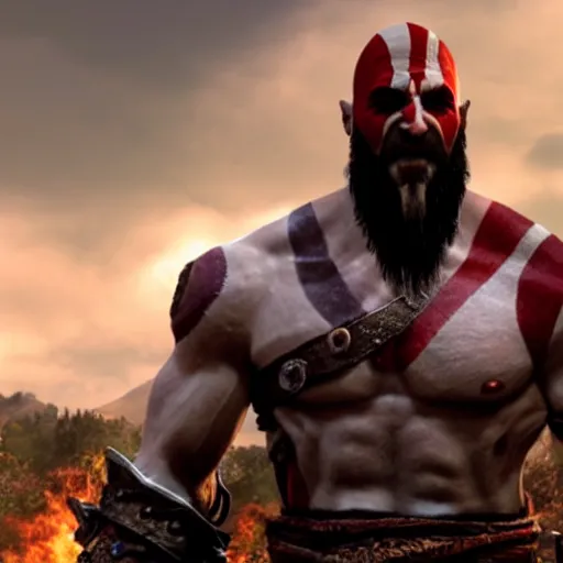 Image similar to The Mask Of Kratos in god of war