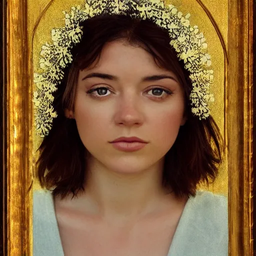 Image similar to a masterpiece portrait photo of a beautiful young woman who looks like a mexican mary elizabeth winstead, symmetrical face