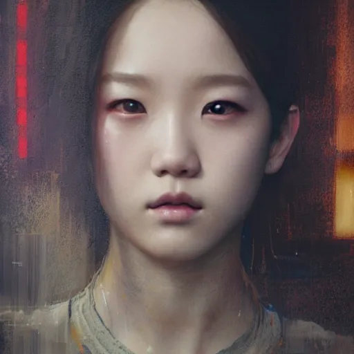 Image similar to jisoo of blackpink, hyperrealistic portrait, bladerunner street, art of elysium by jeremy mann and alphonse mucha, fantasy art, photo realistic, dynamic lighting, artstation, poster, volumetric lighting, very detailed face, 8 k, award winning