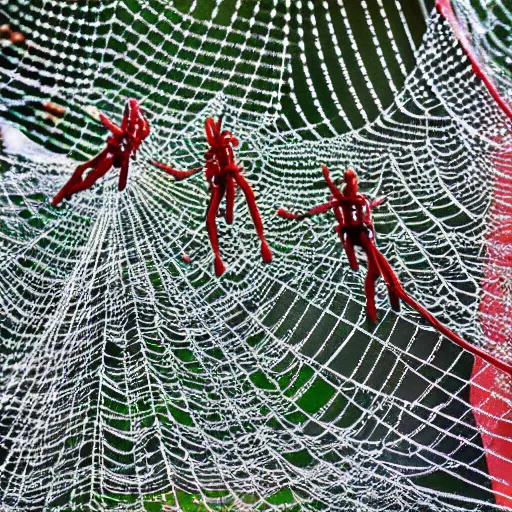 Image similar to toy soldiers in spiderweb