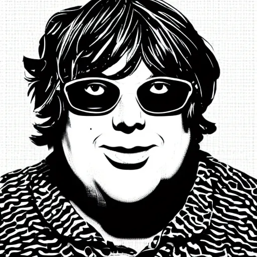 Image similar to andy milonakis & clark duke hybrid, vector, svg sticker art