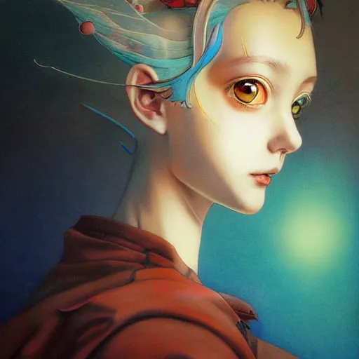 Image similar to prompt : portrait soft light painted by james jean and katsuhiro otomo, magical eyes, inspired by sailor moon anime, smooth face feature, intricate oil painting, high detail, sharp high detail, manga and anime