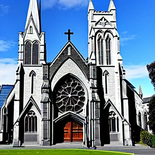 Prompt: a photograph of the christchurch cathedral in new zealand post earthquake