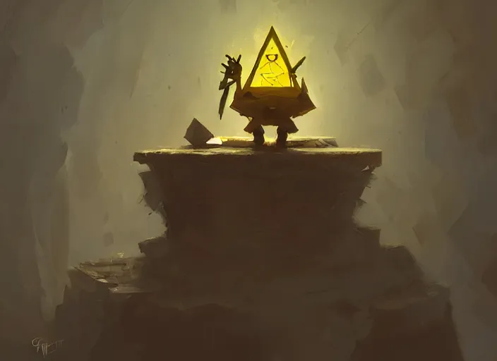 Image similar to bill cipher by greg rutkowski