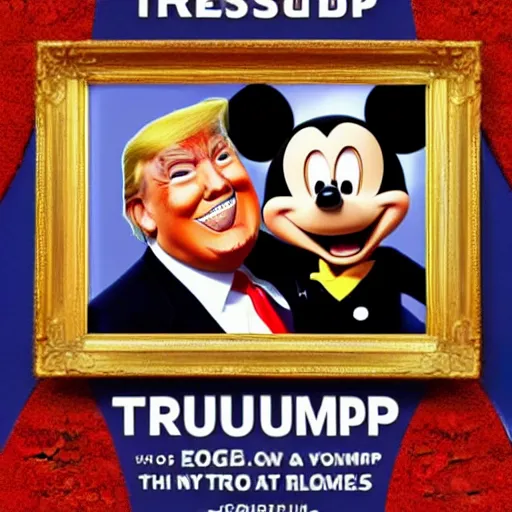 Image similar to Trump and Biden pixar disney movie poster