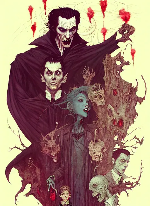 Image similar to dracula by chiara bautista and beksinski and norman rockwell and greg rutkowski weta studio, and lucasfilm