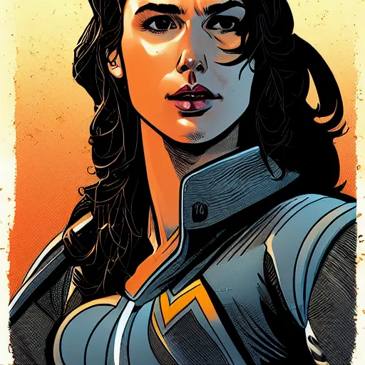 Image similar to portrait of gal gadot, by laurie greasley and james stokoe, 4 k