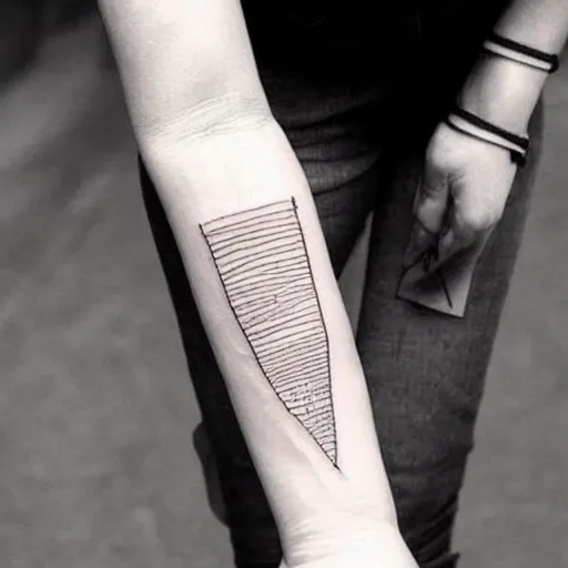 Image similar to simple line art tattoo design