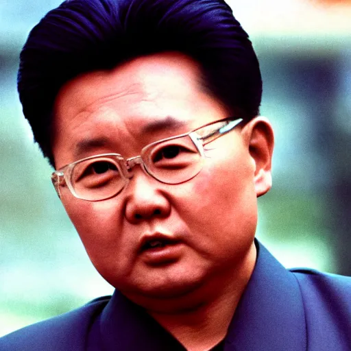 Image similar to Kim Jong-il as James Bond, 35mm, cinémascope, thriller