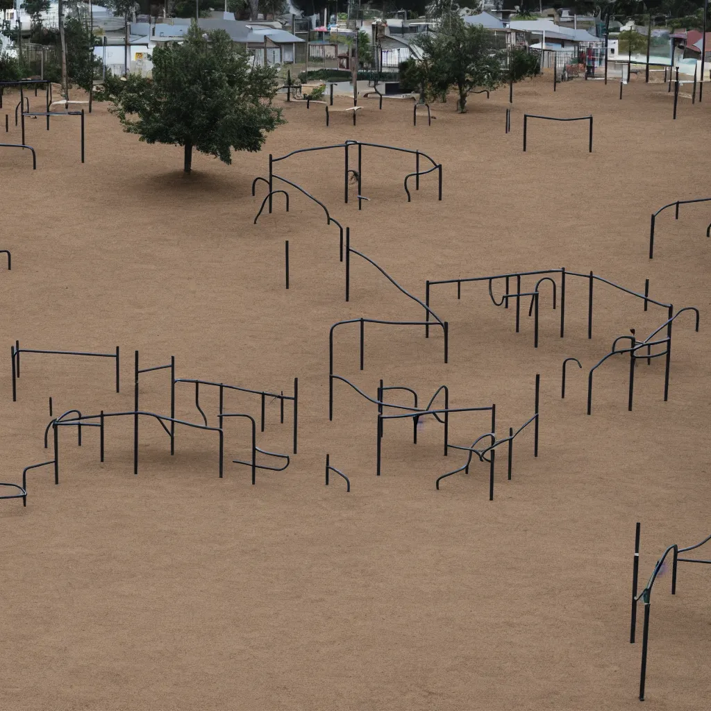 Prompt: playground with nothing to play