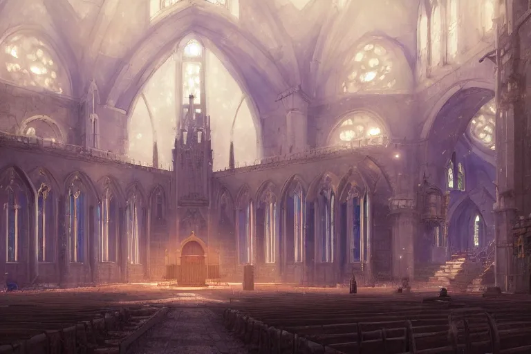 Image similar to concept art of a huge church with chain drive aka churchtank in an open field, key visual, ambient lighting, highly detailed, digital painting, artstation, concept art, sharp focus, by makoto shinkai and akihiko yoshida and hidari and greg manchess