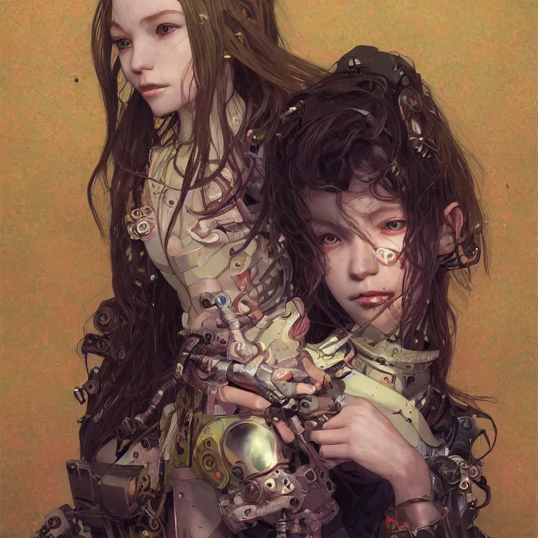 Image similar to portrait of beautiful young goblin, cyberpunk, Warhammer, highly detailed, artstation, illustration, art by Gustav Klimt and Range Murata and Ilya Kuvshinov and Sakimichan