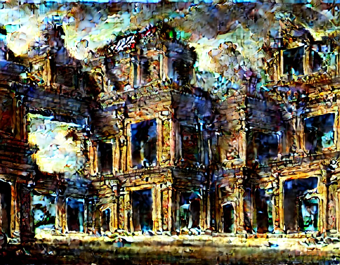 Prompt: hyper realistic detailed oil painting of ancient forgotten palace of shangrila, 8 k ultra hd, by jan matejko