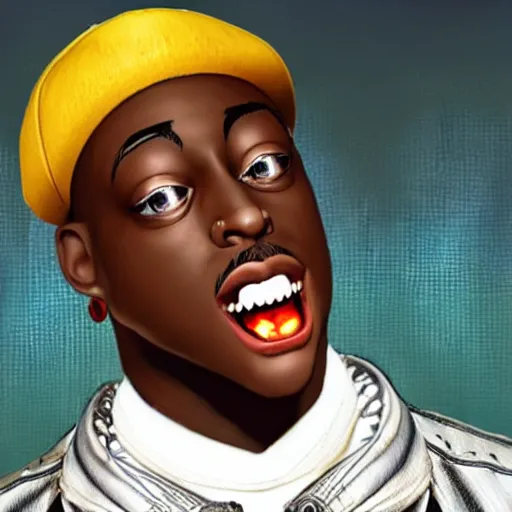 Image similar to lil yachty, as a character in tekken