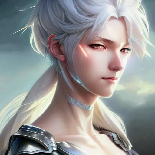 ArtStation - white hair girl character design