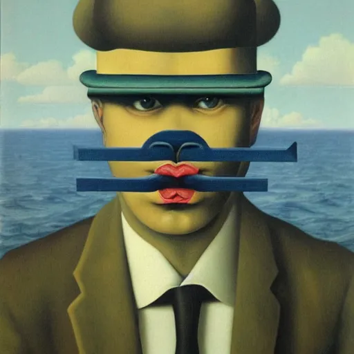 Prompt: Twitter as Monster by René Magritte
