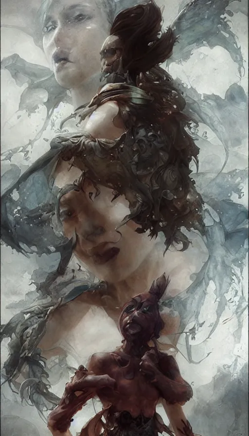 Prompt: epic masterpiece dustin nguyen, sweaty skin, hyperrealistic, octane render, cinematic, beautiful face and flawless skin, perfect hands, 5 fingers, by edgar maxence and ross tran and michael whelan, legends of runeterra