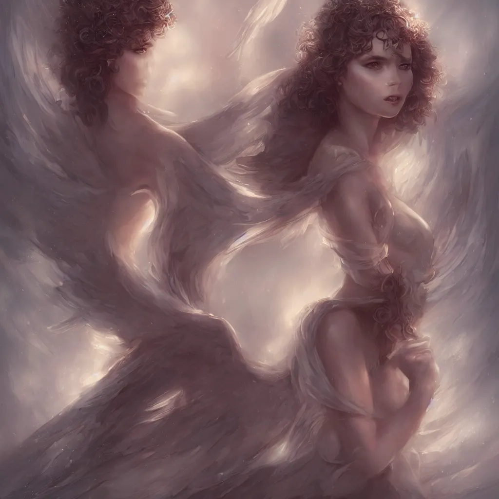 Prompt: stunning love angel by cgsociety, 8 k, high resolution, in the style of charlie bowater, tom bagshaw, symmetrical, insanely detailed and intricate, beautiful, elegant, cinematic, artstation