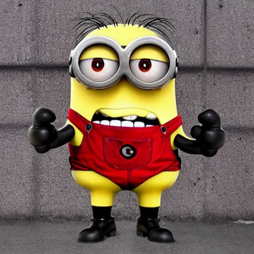 Image similar to minion with 6 pack abs