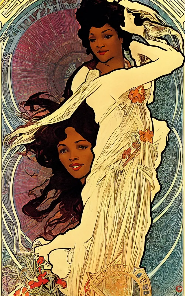 Prompt: lt uhura by Alphonse Mucha