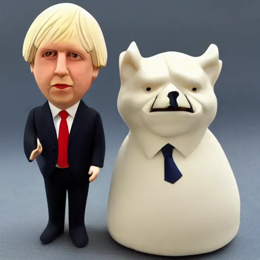 Prompt: Boris Johnson figurine, detailed product photo, high quality, soft,