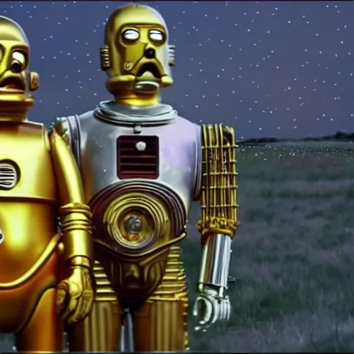 Image similar to Homer Simpson as C3PO, cinematic 4k