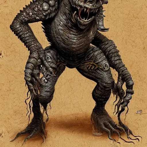 Prompt: a never - before - seen monster from dungeons and dragons, a monster from the another dimension, digital art by erol otus