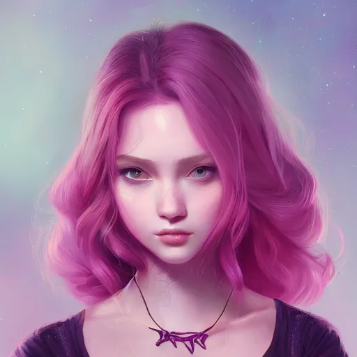 Image similar to teen girl, pink hair, gorgeous, amazing, elegant, intricate, highly detailed, digital painting, artstation, concept art, sharp focus, illustration, art by Ross tran