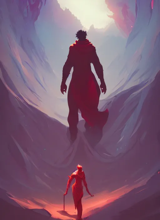 Prompt: Dante Alighieri walking through Limbo, in the Style of Artgerm and Charlie Bowater and Atey Ghailan and Mike Mignola, vibrant colors and hard shadows and strong rim light, Comic Cover Art, epic scene, plain background, trending on artstation