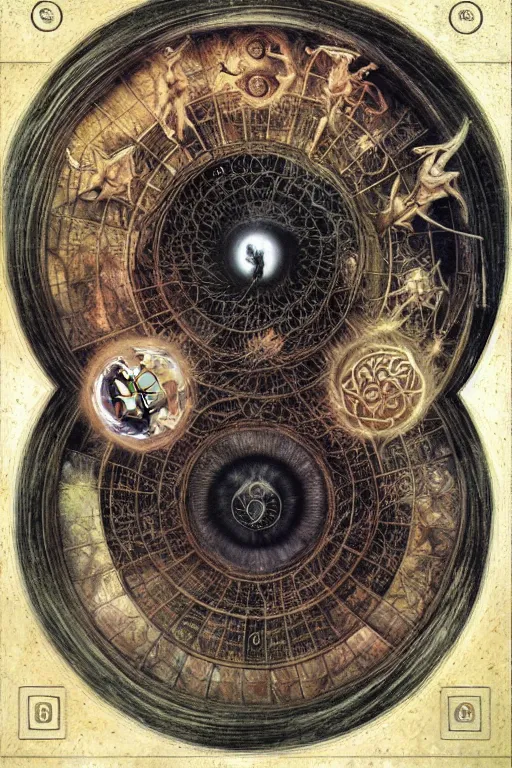 Image similar to a spiral occult diagram of winning by wayne barlowe, gustav moreau, goward,  Gaston Bussiere and roberto ferri, santiago caruso, and austin osman spare