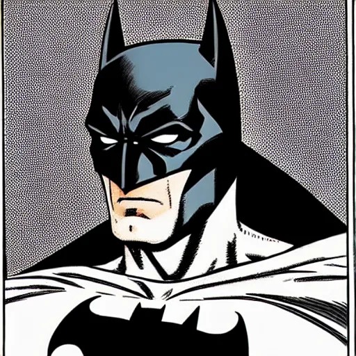 Prompt: batman detailed portrait by frank miller