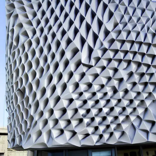 Image similar to 3d printed Hexa façade , Voronoi, parametric design