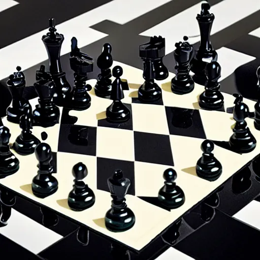 Prompt: the matrix chess set