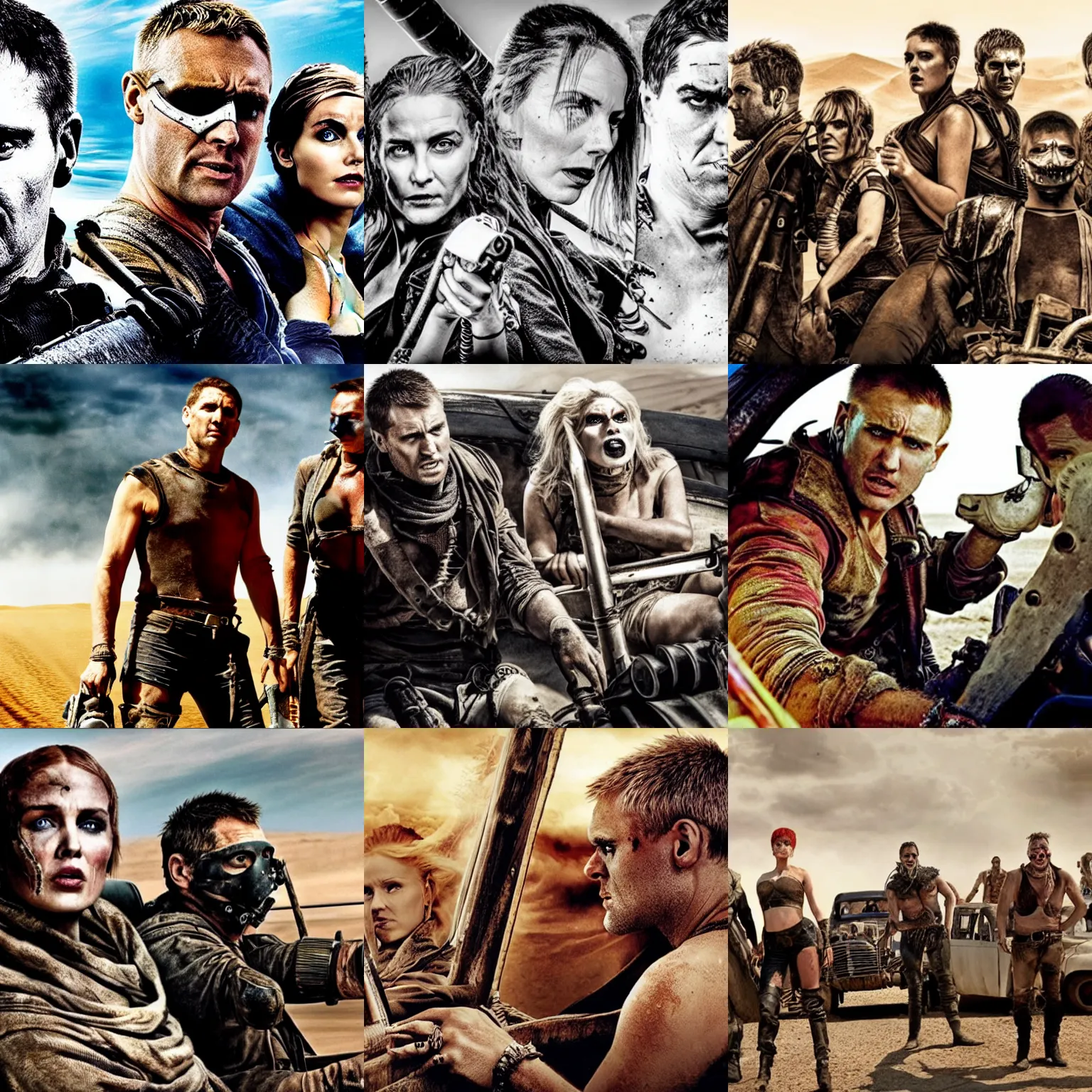 Prompt: mad max fury road but all the actors are Muppets, photo