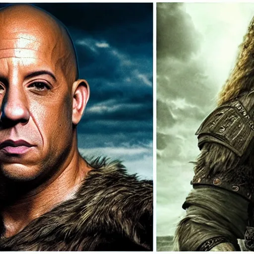 Image similar to vin diesel as a viking