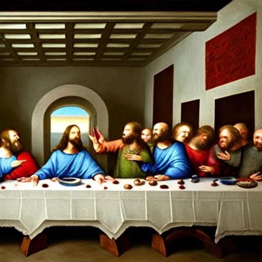 Image similar to Joe biden at the last supper, hyper realism renaissance art, detailed,