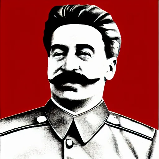 Image similar to color portrait of stalin, accurate digital art