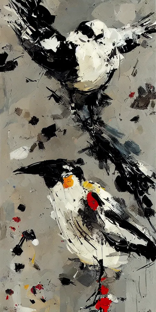 Prompt: painting, ashley wood, birds