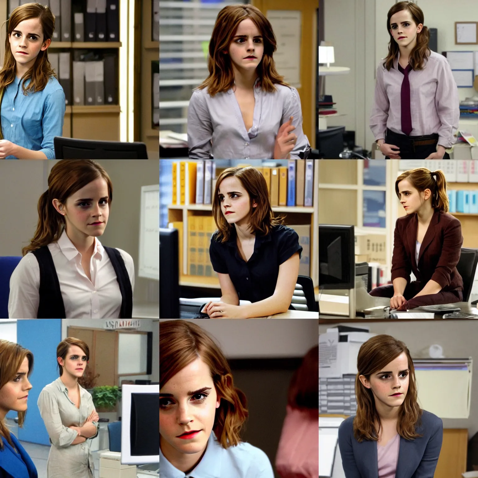 Image similar to Emma Watson in The Office TV show