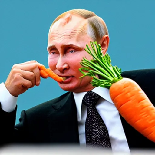 Image similar to putin eating a carrot