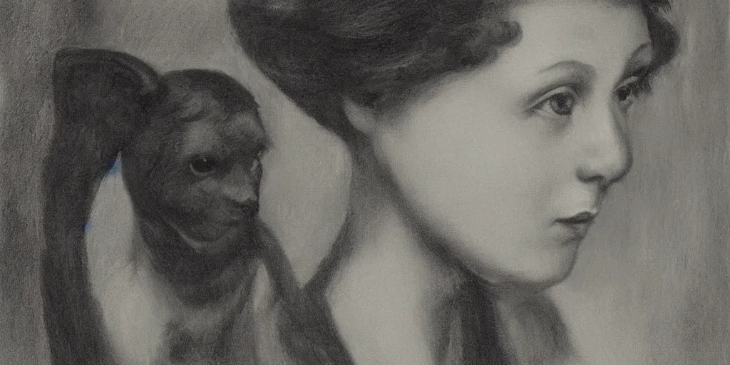 Image similar to highly detailed portrait of tinkerbell, 1921