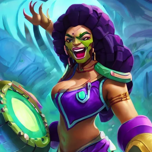 Illaoi from league of legends, Stable Diffusion