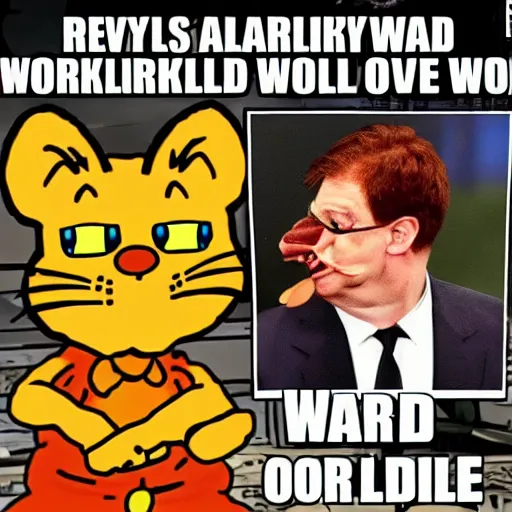 Prompt: Garfield accidentally starts world war 3 again