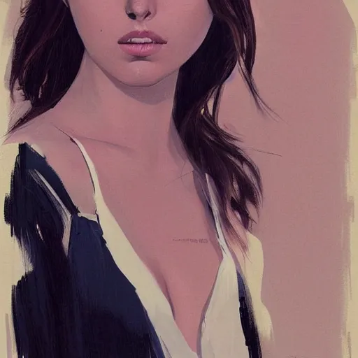 Prompt: artwork by Phil noto. Very very very beautiful Portrait of Ana de armas.