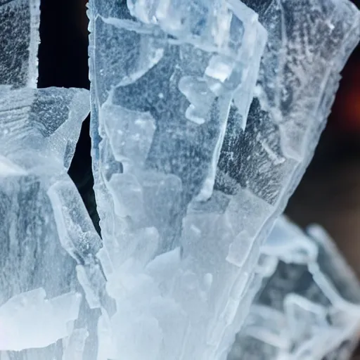 Image similar to see through clear sheet of ice in front of person