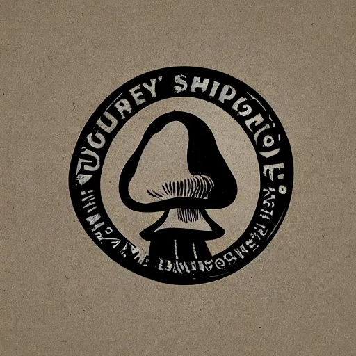 Prompt: Spencers Shroomery logo. Mushroom theme retro styling by ivan chermayeff