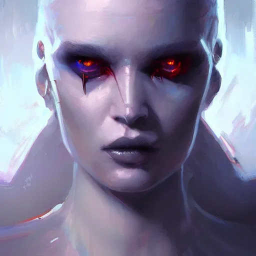 Image similar to evil artificial intelligence, cyberspace, painted by greg rutkowski, painted by magali villeneuve, digital art, trending on artstation, wintermute