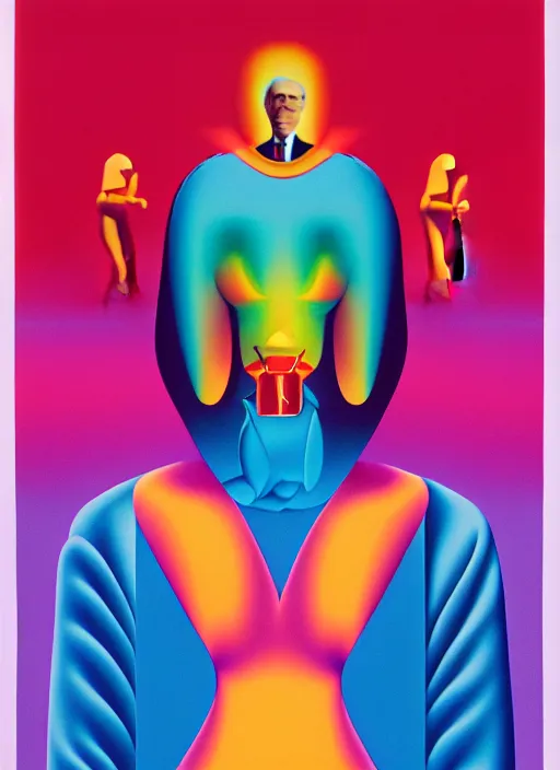 Image similar to devil in a dress by shusei nagaoka, kaws, david rudnick, airbrush on canvas, pastell colours, cell shaded, 8 k