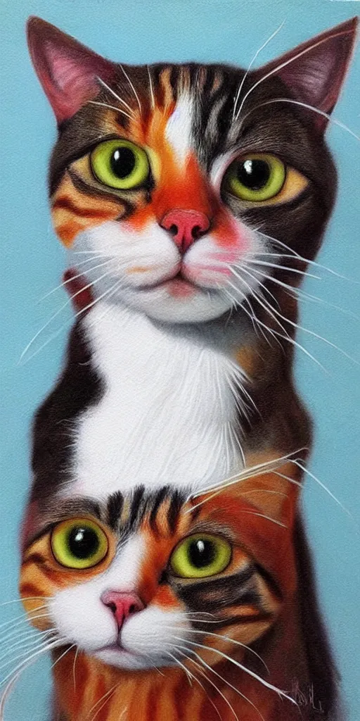 Image similar to smoothie the cat, hyper realistic portrait, cute